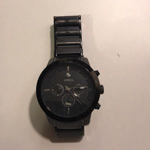 Black Fossil Watch